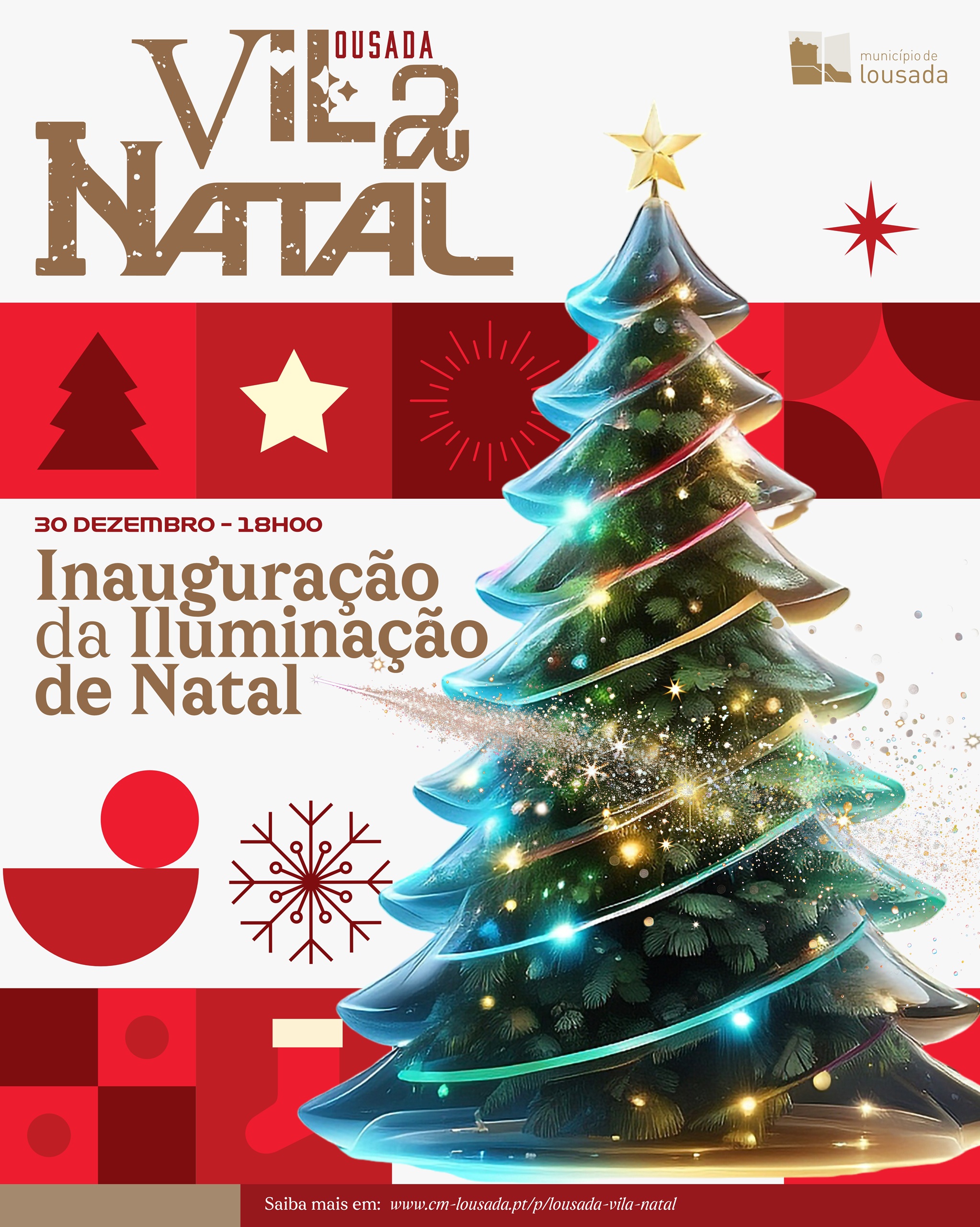Iluminação de Natal acende no domingo para inaugurar Lousada Vila Natal 2025