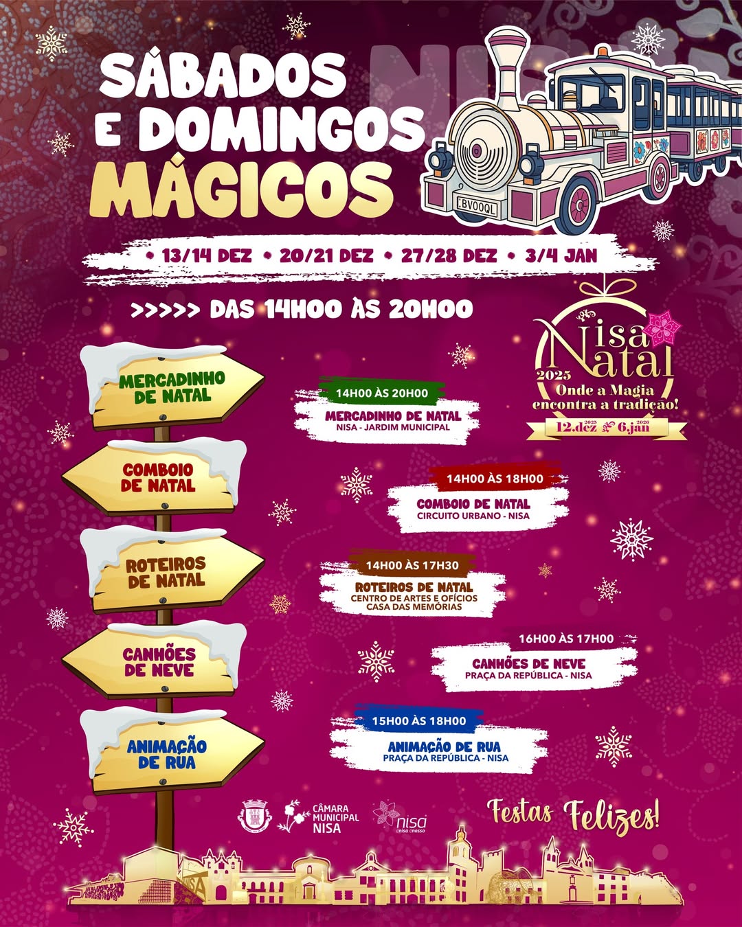 𝐈𝐈𝐈 𝐅𝐢𝐦 𝐝𝐞 𝐒𝐞𝐦𝐚𝐧𝐚 𝐌𝐚́𝐠𝐢𝐜𝐨 𝐝𝐨 𝐍𝐢𝐬𝐚 𝐍𝐚𝐭𝐚𝐥!

Hoje e amanhã há ainda mais magia em …