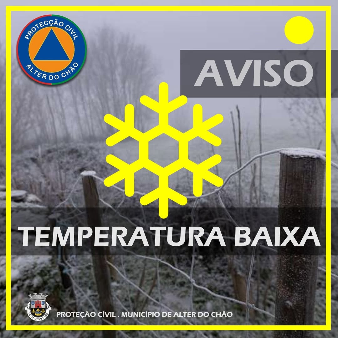 ATENÇÃO PROLONGAMENTO 

Aviso Meteorológico – Aviso Amarelo para Tempo Frio para…