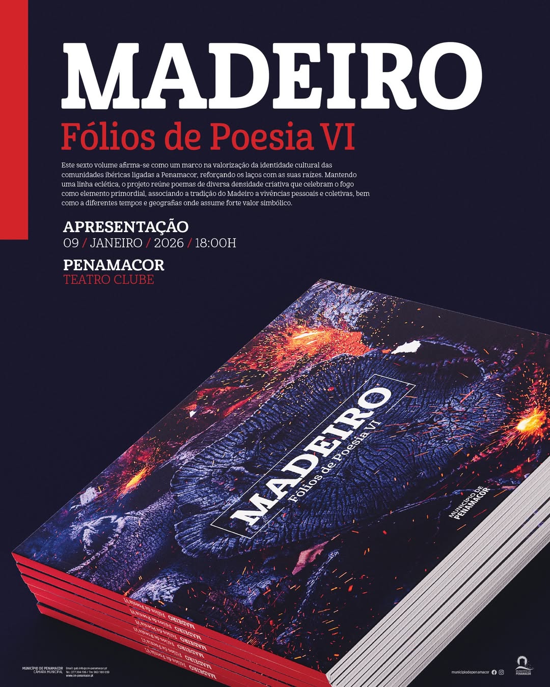 Apresentação do livro “Madeiro – Fólios de Poesia VI” no Teatro Clube de Penamac…