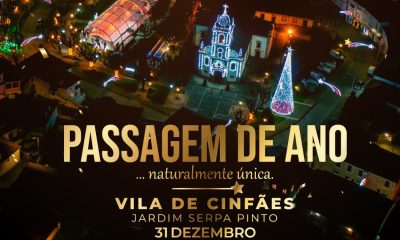 Cinfães recebe 2026 com música, DJs e fogo de artifício no Jardim Serpa Pinto