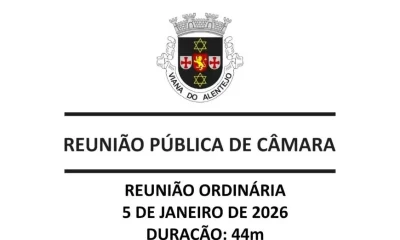 Reunião Ordinária da Câmara Municipal de Viana do Alentejo | 5 de janeiro de 202…