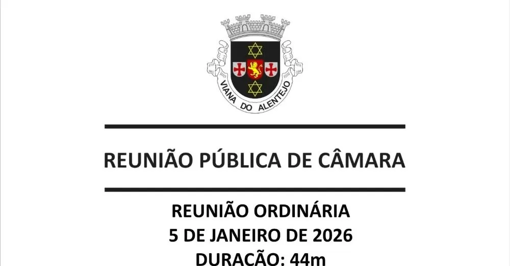 Reunião Ordinária da Câmara Municipal de Viana do Alentejo | 5 de janeiro de 202…