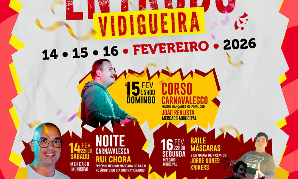 Vidigueira celebra o “Entrudo’26”: Inscrições para o Corso Carnavalesco já estão abertas