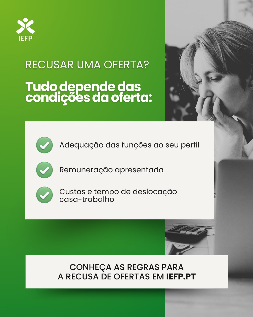 Recusar uma oferta de emprego: sabia que não há um número limite?

O que conta …