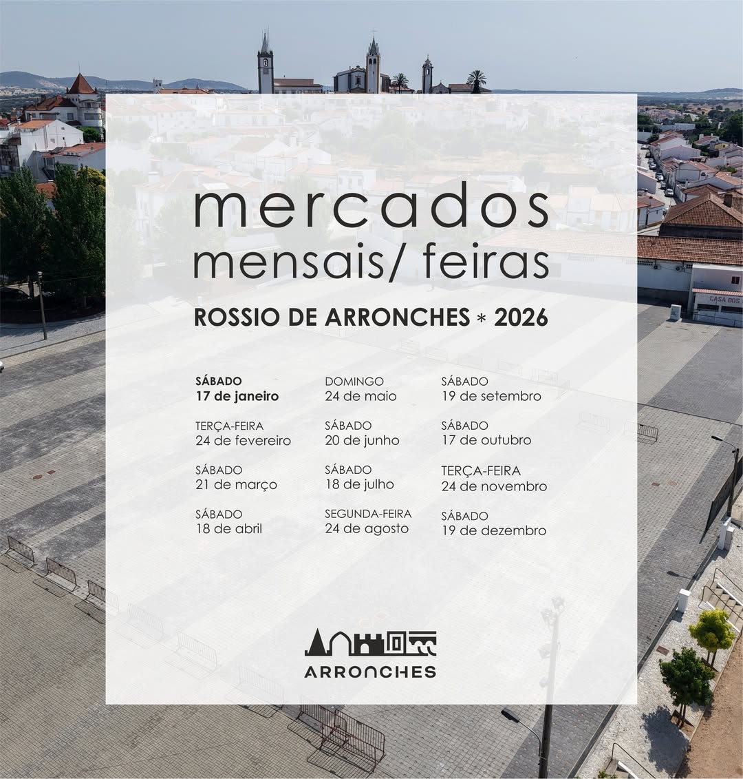 MERCADO MENSAL

Sábado, dia 17 de janeiro, no Espaço Multiusos do Rossio.

#Merc…