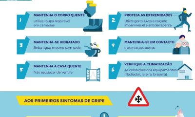 Saiba como se deve proteger do frio  

Siga 1⃣0⃣ recomendações que…