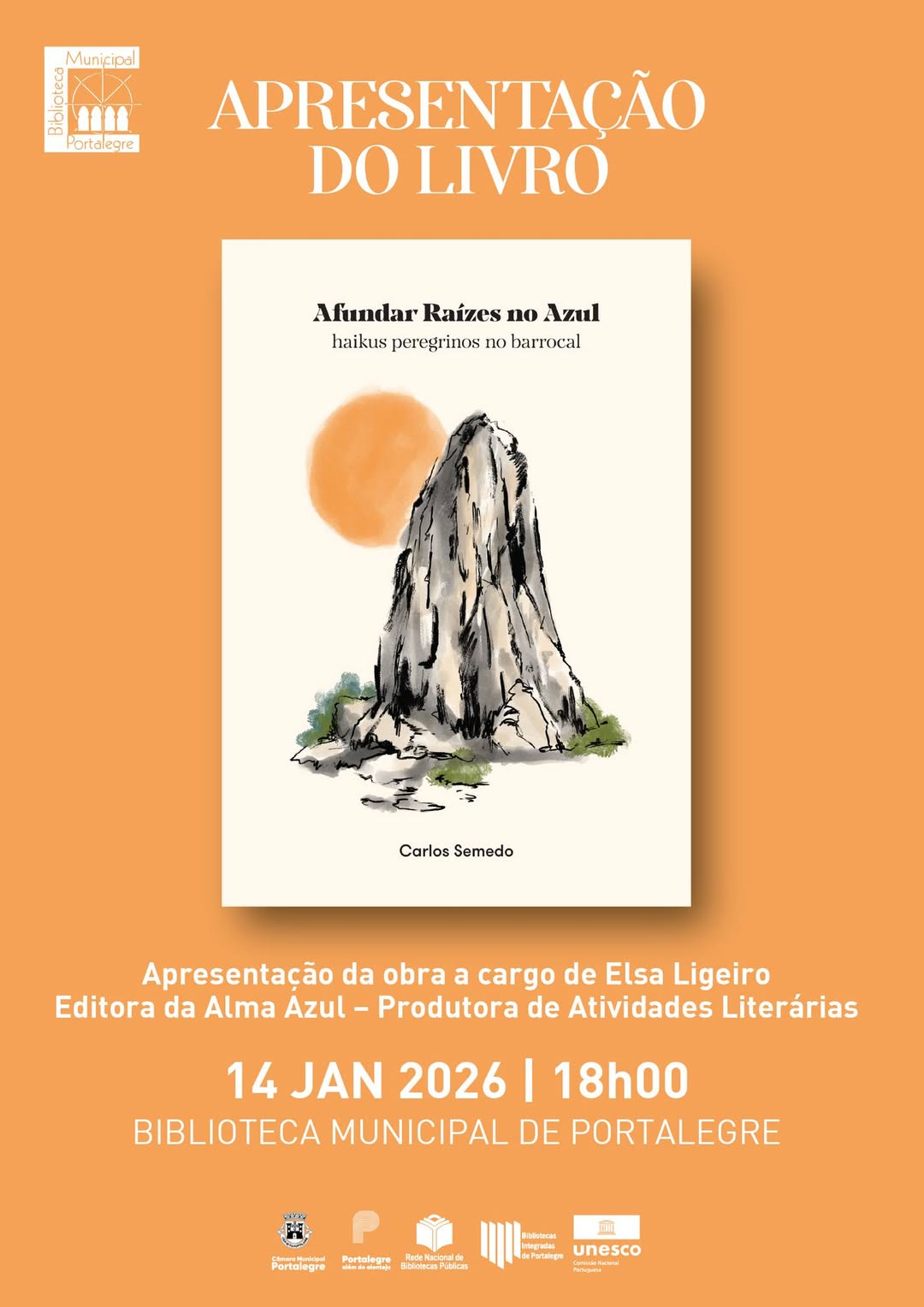 Apresentação do livro “Afundar Raízes no Azul”, de Carlos Semedo, dia 14 de jane…