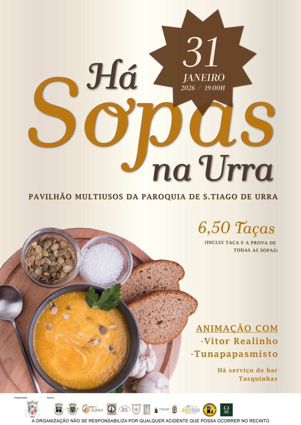 DIVULGAÇÃO DE ATIVIDADES A DECORRER NO CONCELHO
Com o apoio do Município de Por…
