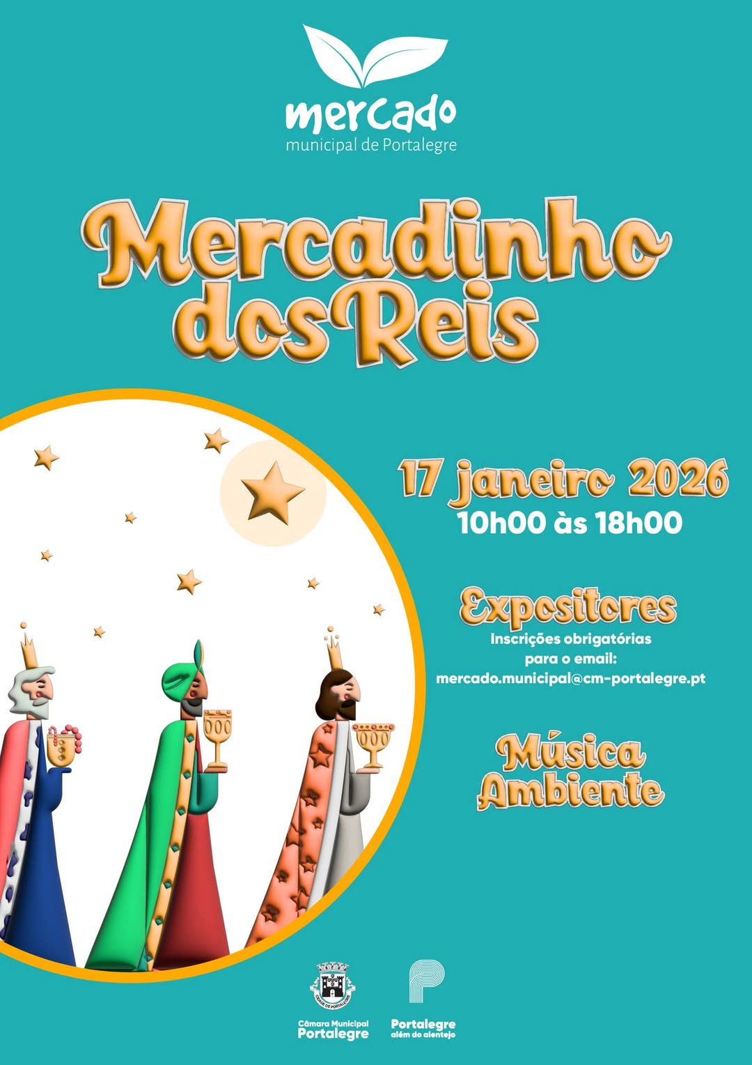 Mercadinho dos Reis, dia 17 de janeiro, das 10h00 às 18h00, no Mercado Municipal…