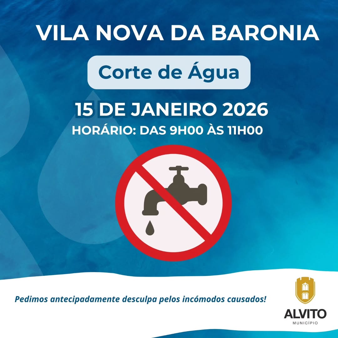 Aviso à População – Corte no Abastecimento de Água 

No âmbito dos trabalhos da…