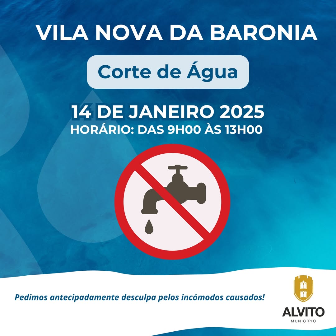 Aviso à População – Corte no Abastecimento de Água 

No âmbito dos trabalhos da…