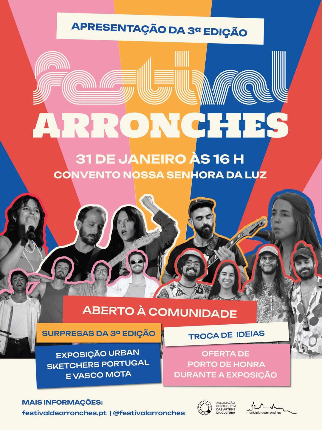 DIVULGAÇÃO

APRESENTAÇÃO DA 3.ª EDIÇÃO DO FESTIVAL DE ARRONCHES

Dia 31 de janei…