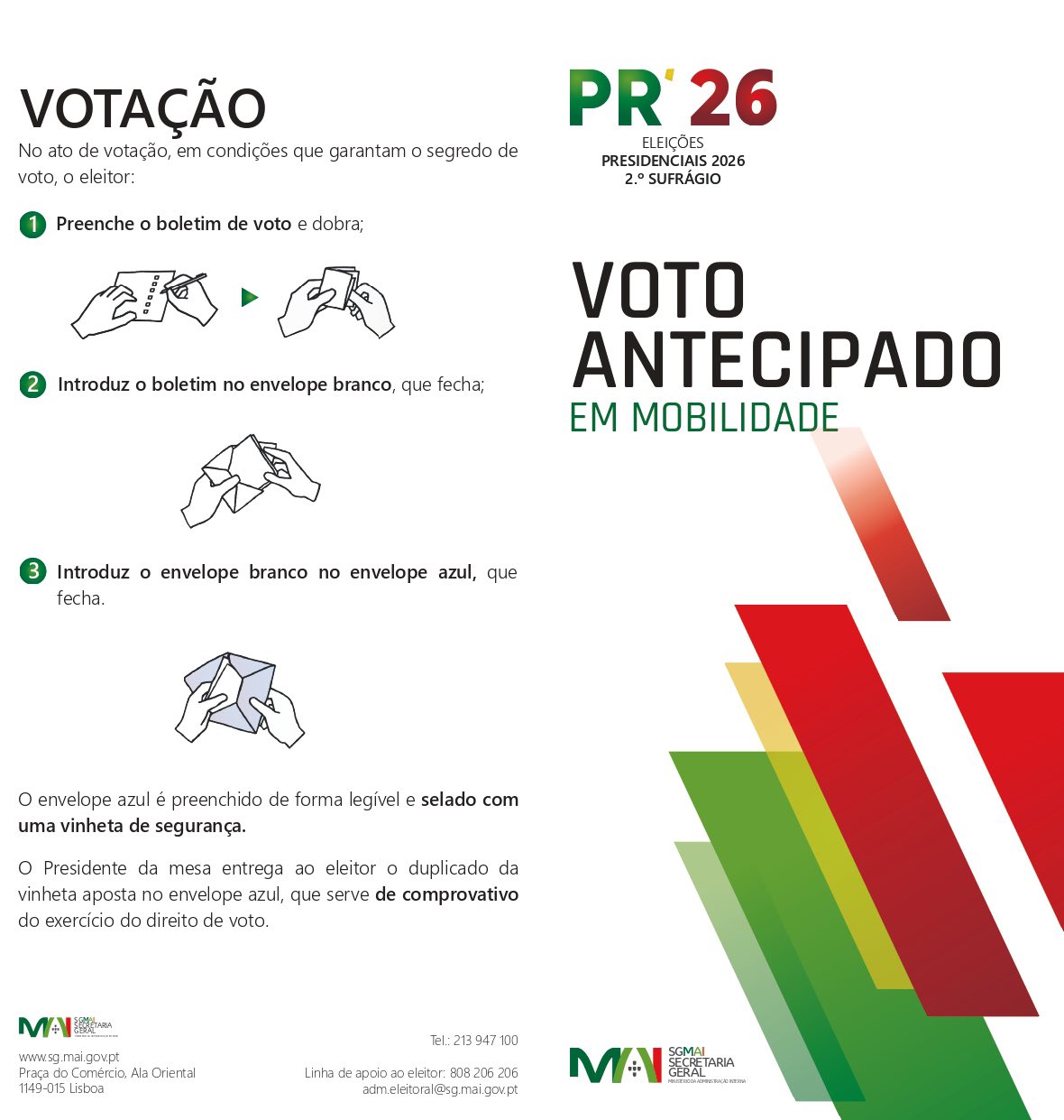 Eleições presidenciais 2026 | Voto Antecipado em Mobilidade (2º Sufrágio)  
Saib…