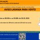 Aviso Laranja – Vento 
 Entre as 00h00 e as 09h00 de dia 28/01

#municipiodealan…