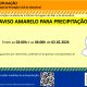 Aviso Amarelo – Precipitação 
 Entre as 02h00 e as 06h00 de dia 02/02

#municipi…