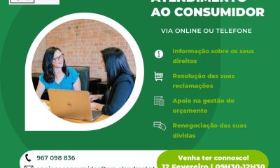 Atendimento ao consumidor – via online ou telefone 
 
 12 de fevereiro das 9h30 …
