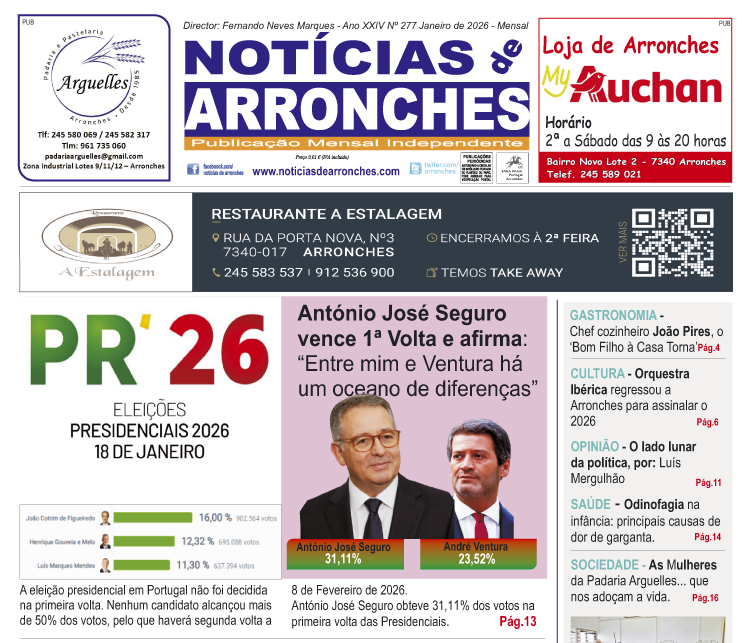 NOTÍCIAS DE ARRONCHES – Edição de Janeiro