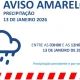 AVISO AMARELO | PRECIPITAÇÃO | 13 JANEIRO 2026 
 Entre as 03h00 e as 12h00 de 1…