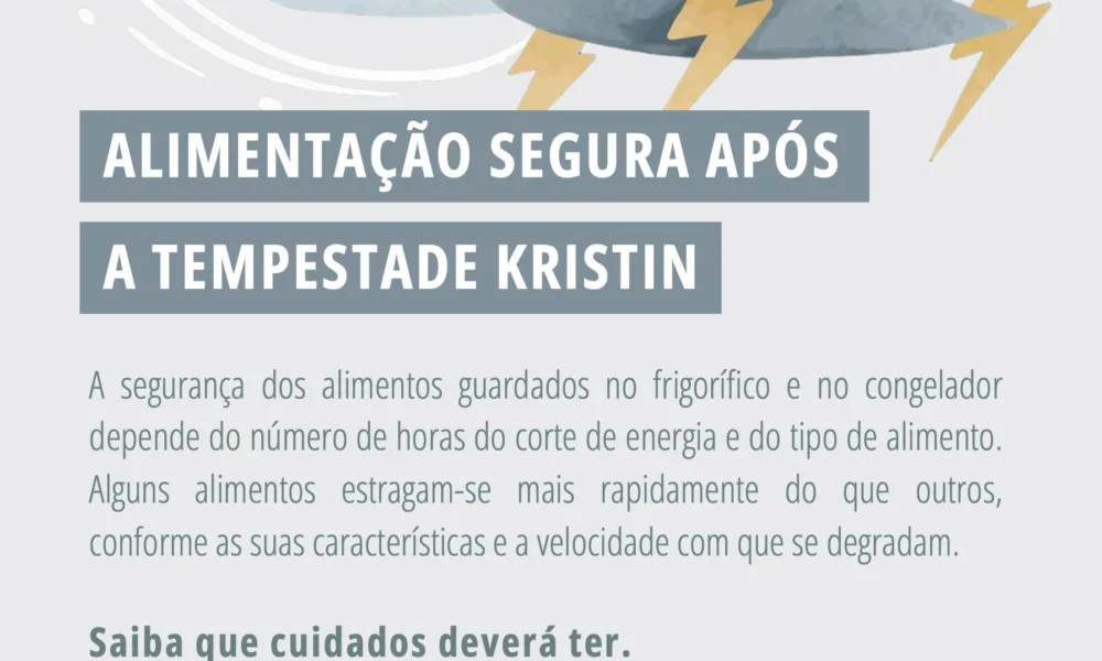 Após a tempestade Kristin redobre os cuidados com os alimentos conservados no f…