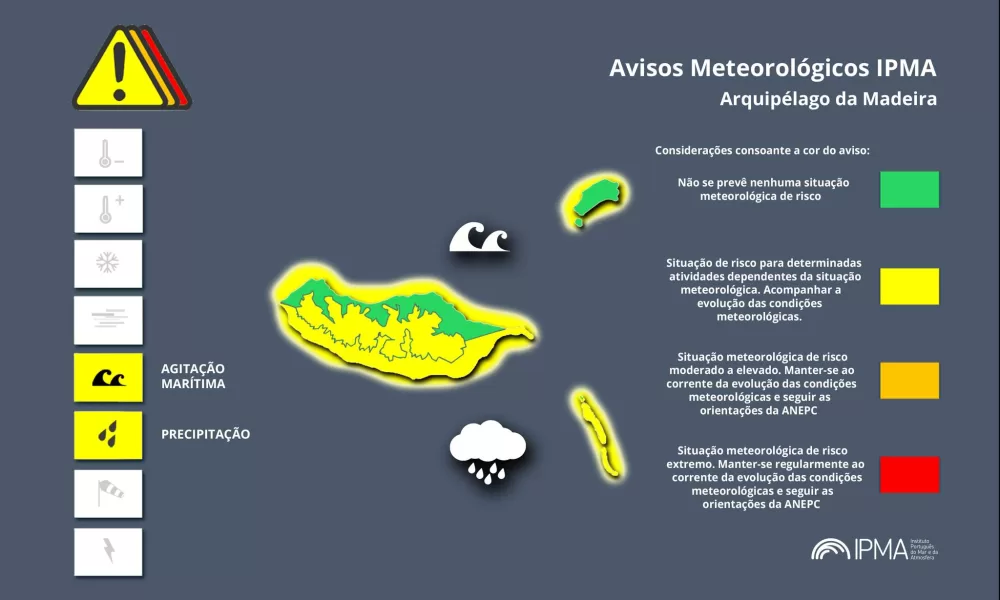 Atenção aos Avisos Meteorológicos para a Madeira:
Agitação Marítima – Amarelo [ …