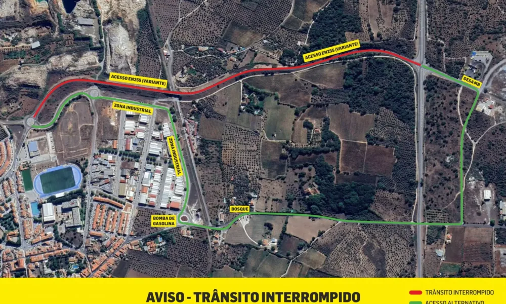 Segurança em Borba: Variante da EN255 cortada devido ao aparecimento de novas crateras