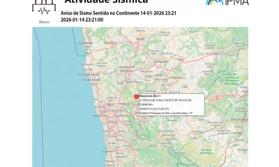 Aviso de Sismo Sentido no Continente 14-01-2026 23:21
2026-01-14 23:21:00
O Inst…