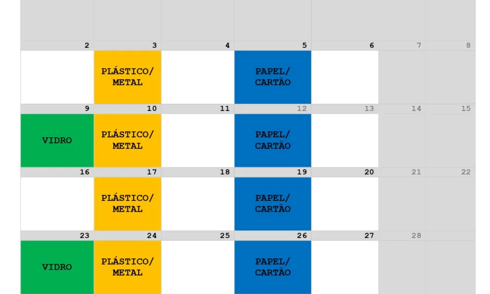 Calendário da recolha porta-a-porta em Alcáçovas | Aguiar e Viana do Alentejo – …