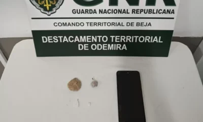 Odemira: Homem detido em Sabóia com doses de heroína e cocaína