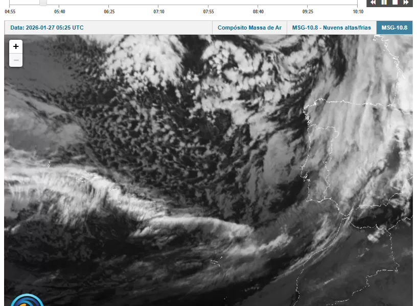 Dados satélite IPMA 27-01-2026, descrição dos produtos:
MSG-10.8
Imagens obtidas…