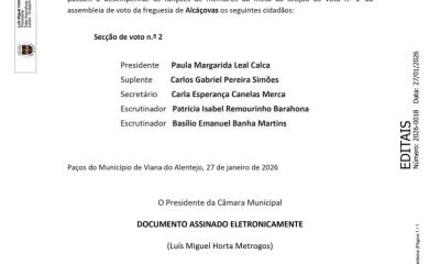 Edital 

Freguesia de Alcáçovas 

Substituição dos Membros das Assembleias de Vo…
