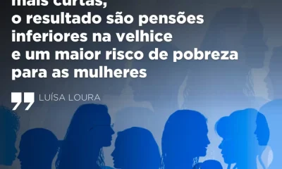 «Em Portugal, a diferença média das pensões de velhice entre homens e mulheres u…