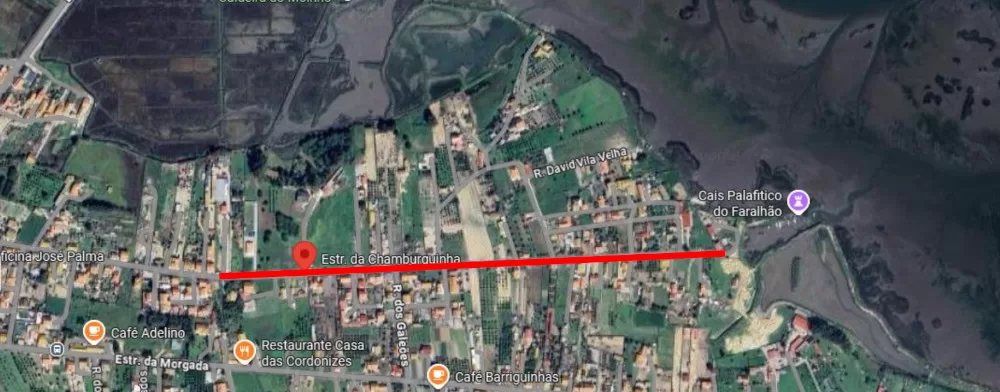 Pavimentação da Estrada da Chamburguinha – Troço entre o n.º 120 até ao fim do arruamento a sul