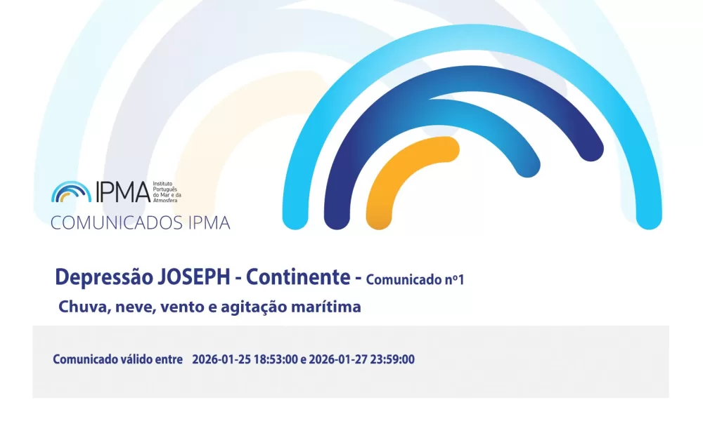 Informação especial
 
Comunicado válido entre 2026-01-25 18:53:00 e 2026-01-27 2…