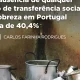 O risco pobreza em Portugal diminuiu para 15,4% (menos 1,2 pontos percentuais), …