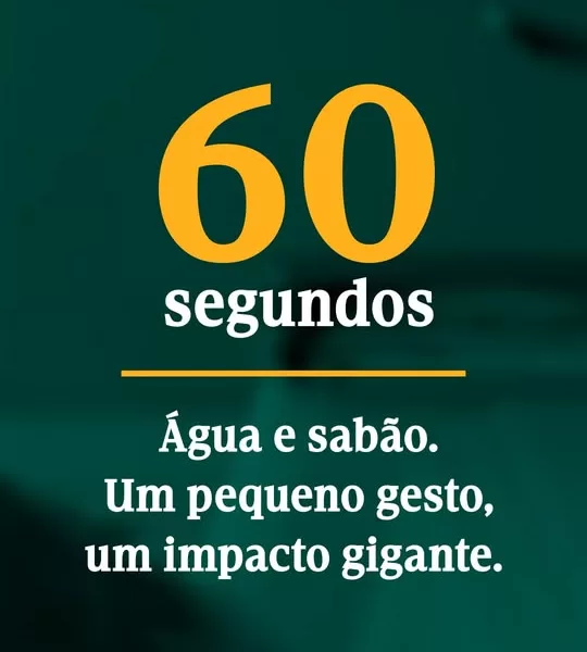Sabia que, ao lavar as mãos, está a preservar a sua saúde e a das pessoas à sua …