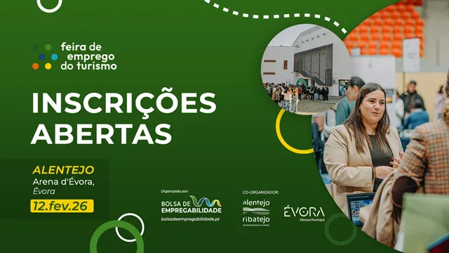 Bolsa de Empregabilidade em Évora: 12 de fevereiro é dia de encontrar trabalho no setor do Turismo