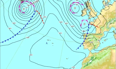 ECMWF – Prognósticos de Superfície válidos para as 12h UTC de 18 a 20 de feverei…