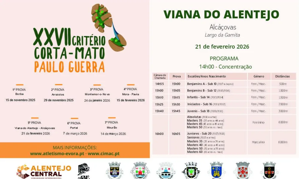 5.ª Prova  – XXVII Critério Corta-Mato Paulo Guerra

HOJE 

14H00 

Largo da Gam…
