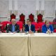 O Presidente da Câmara Municipal de Évora, Carlos Zorrinho, acompanhado pelos ve…