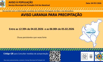 Aviso Laranja – Precipitação 
 Entre as 12h39 e as 06h00 de dia 05/02

#municipi…