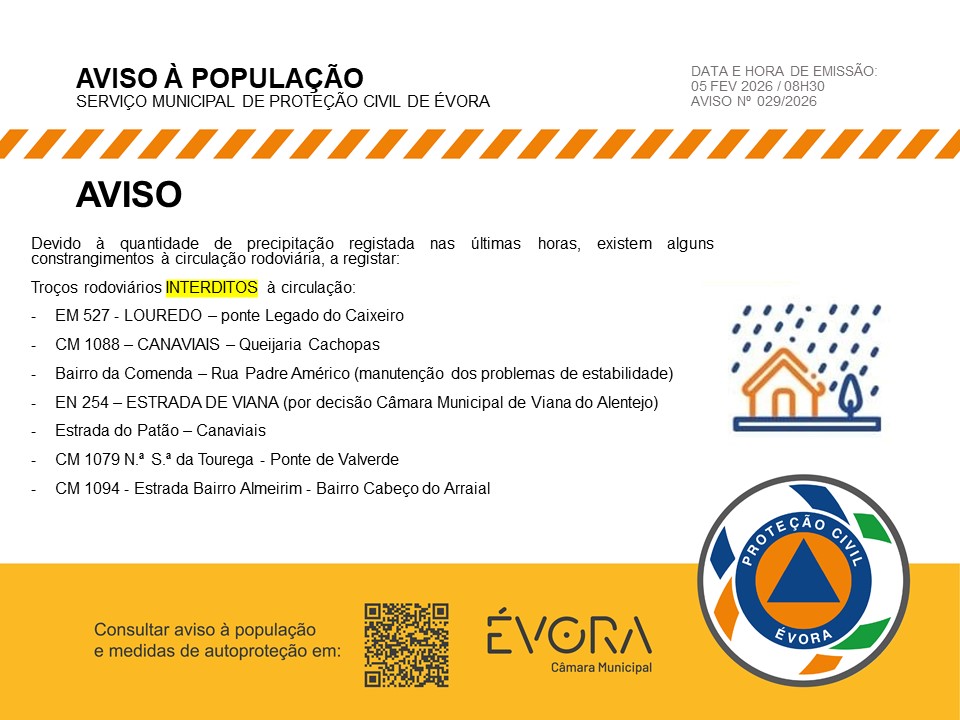 Ponto de situação quanto a constrangimentos rodoviários no concelho de Évora: