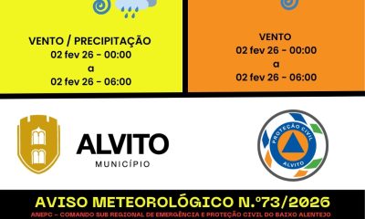 ALERTA: CONDIÇÕES METEOROLÓGICAS ADVERSAS 

O Município de Alvito informa que, …