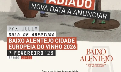 Mau Tempo obriga ao cancelamento da Gala de Abertura da Cidade Europeia do Vinho 2026 em Beja