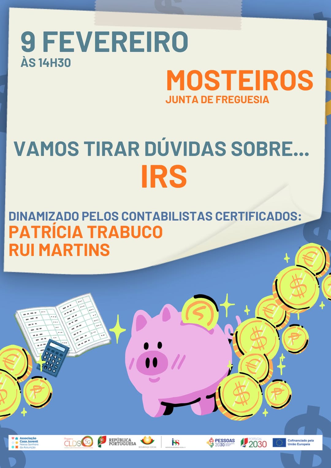 DIVULGAÇÃO

AÇÃO DE SENSIBILIZAÇÃO | ‘VAMOS TIRAR DÚVIDAS SOBRE… IRS’

Dia 9 d…