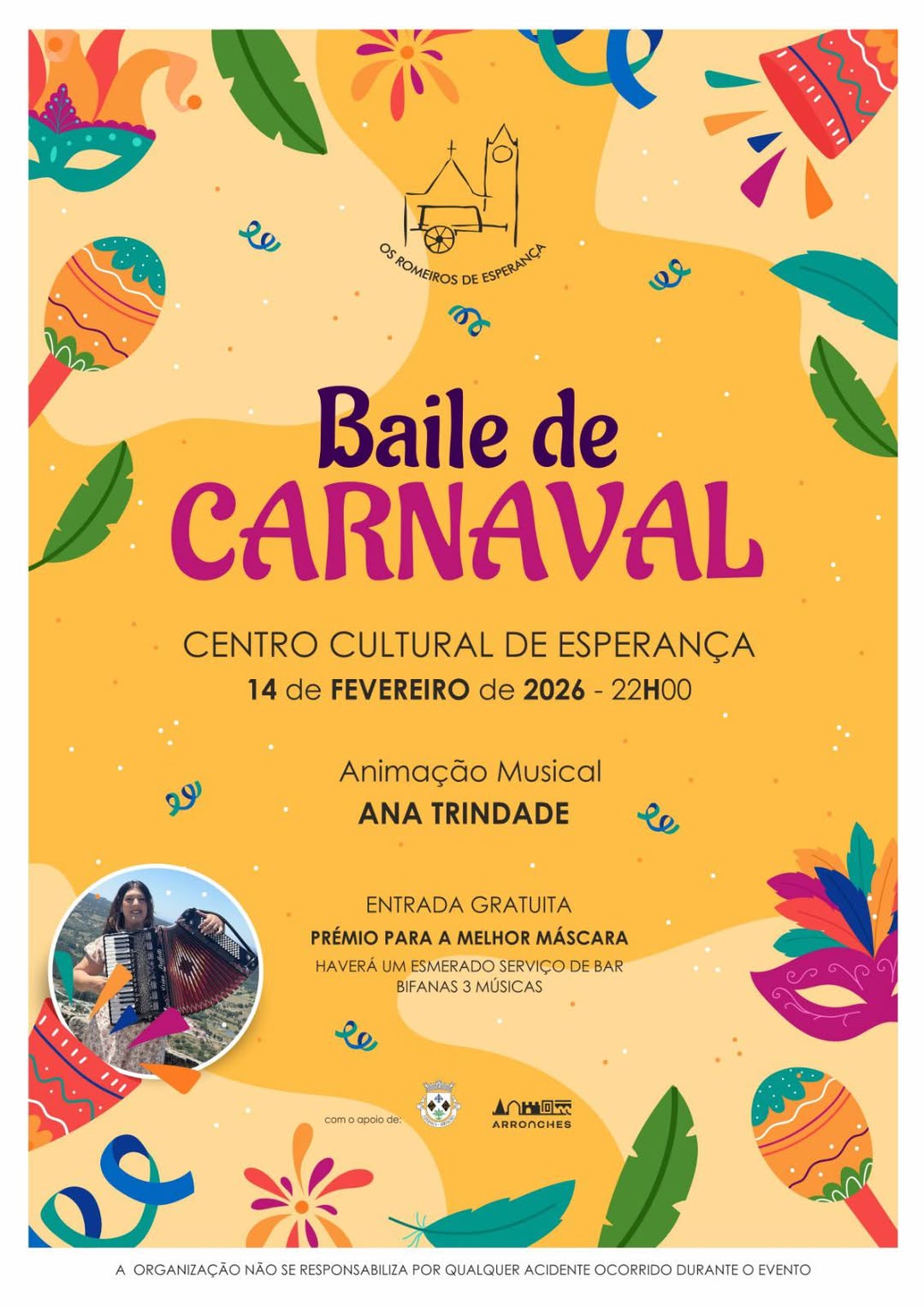 DIVULGAÇÃO

BAILE DE CARNAVAL

Dia 14 de fevereiro (sábado), a partir das 22H00,…