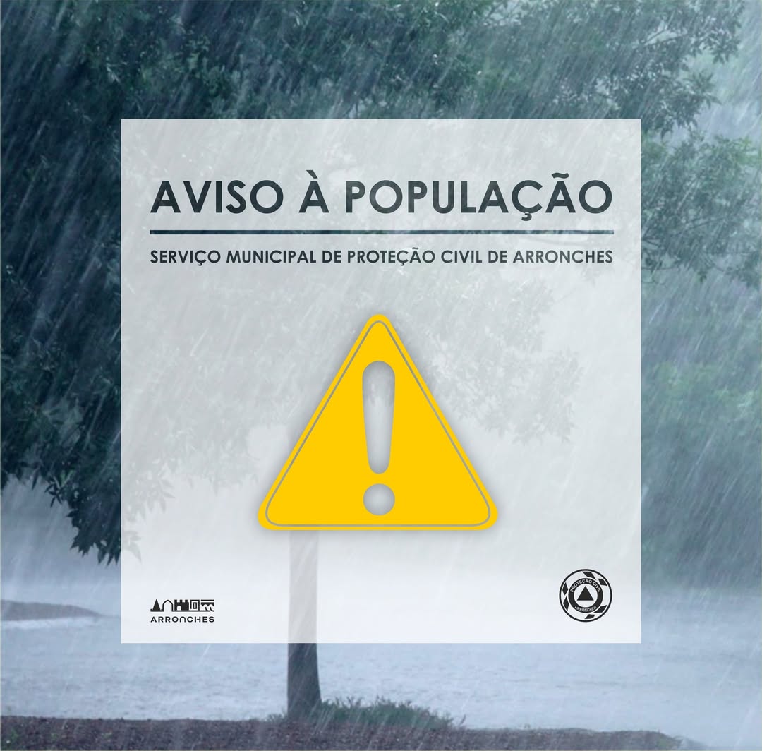 AVISO À POPULAÇÃO

Devido à previsão de condições meteorológicas adversas para o…