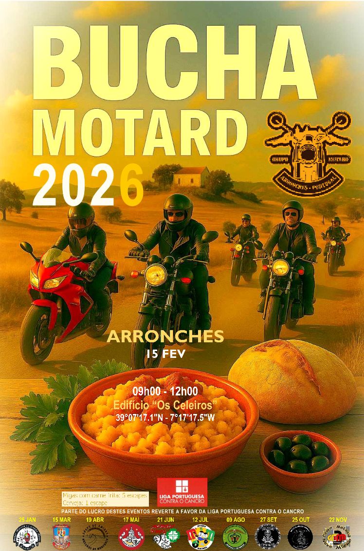 DIVULGAÇÃO

BUCHA MOTARD

Dia 15 de fevereiro (domingo), a partir das 09H00, no …