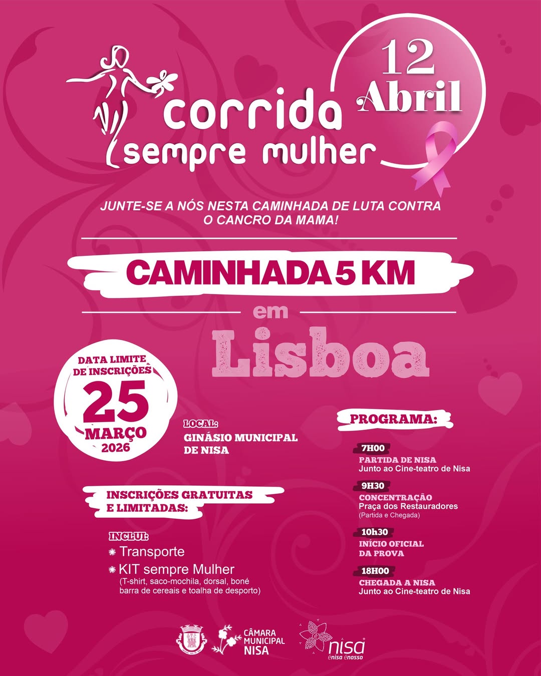 𝐍𝐢𝐬𝐚 𝐚𝐬𝐬𝐨𝐜𝐢𝐚-𝐬𝐞 𝐚̀ 𝐂𝐨𝐫𝐫𝐢𝐝𝐚 𝐒𝐞𝐦𝐩𝐫𝐞 𝐌𝐮𝐥𝐡𝐞𝐫!

No próximo 12 de abril, Lisboa receb…