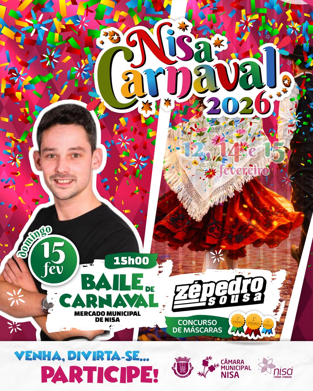 Venha celebrar este Domingo Gordo no Mercado Municipal de Nisa!
Música, Concu… Venha celebrar este Domingo Gordo no Mercado Municipal de Nisa!
Música, Concu…